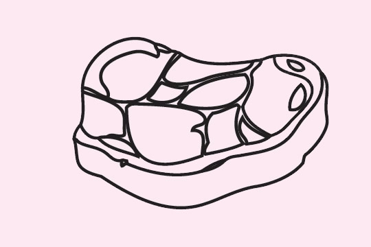 分享几款牛排简笔画