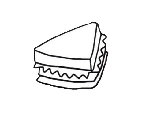 好吃的三明治简笔画