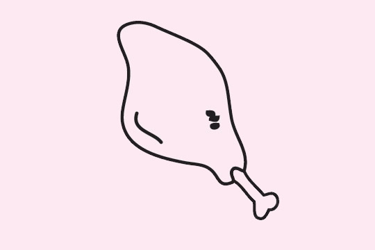 分享几款鸡腿的简笔画