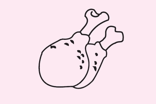 分享几款鸡腿的简笔画