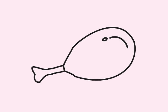 分享几款鸡腿的简笔画