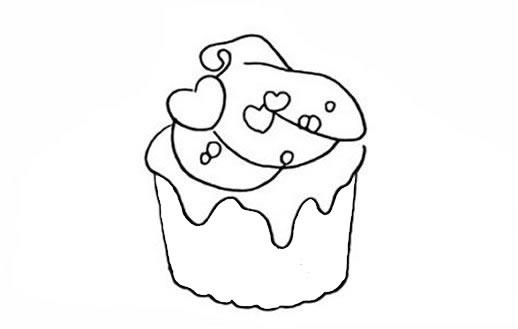 纸杯蛋糕简笔画步骤 纸杯蛋糕简笔画步骤