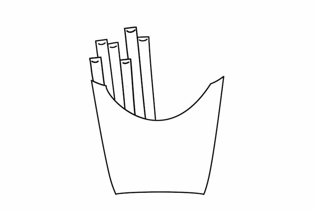 薯条儿童简笔画详细步骤 薯条儿童简笔画详细步骤