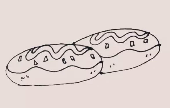 两块面包简笔画