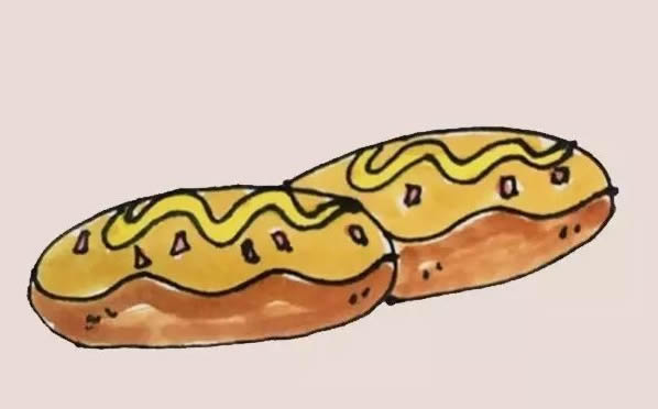 两块面包简笔画