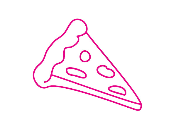 非常简单的披萨简笔画