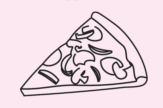 非常简单的披萨简笔画