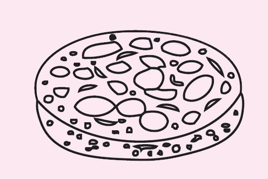 非常简单的披萨简笔画
