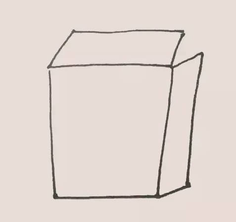 盒装牛奶简笔画步骤