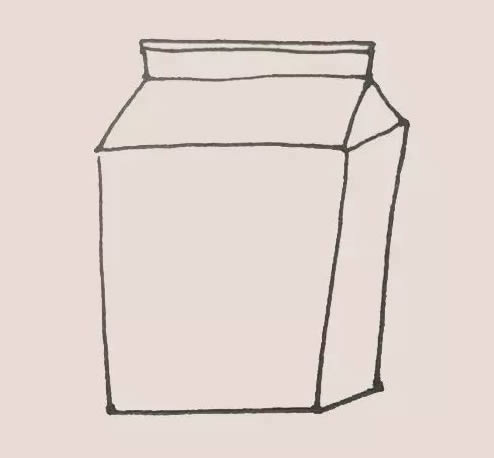 盒装牛奶简笔画步骤