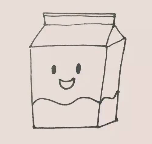 盒装牛奶简笔画步骤