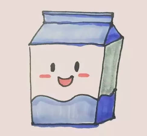 盒装牛奶简笔画步骤