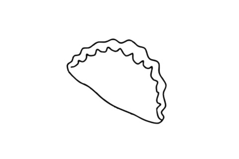 饺子怎么画最简单