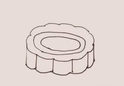 中秋美食月饼简笔画 中秋美食月饼简笔画