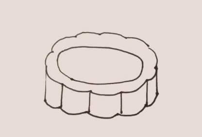 中秋美食月饼简笔画 中秋美食月饼简笔画