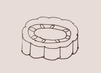 中秋美食月饼简笔画 中秋美食月饼简笔画