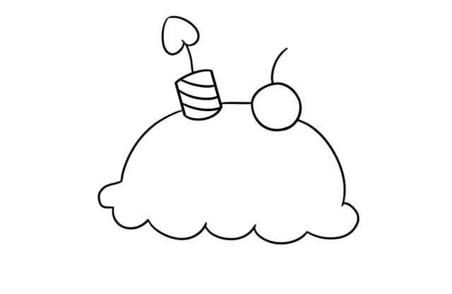 甜点小蛋糕简笔画(小甜点画法)