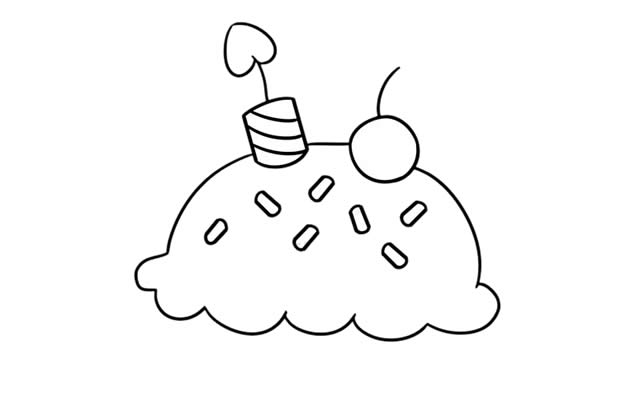 甜点小蛋糕简笔画