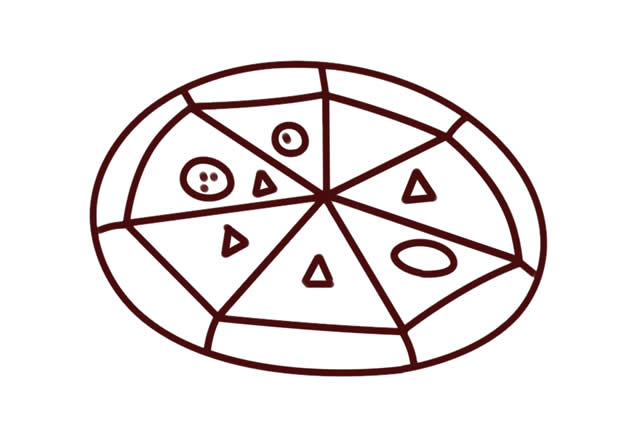 美味的披萨简笔画(美味的披萨简笔画图片大全)