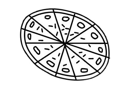 披萨简笔画图片大全