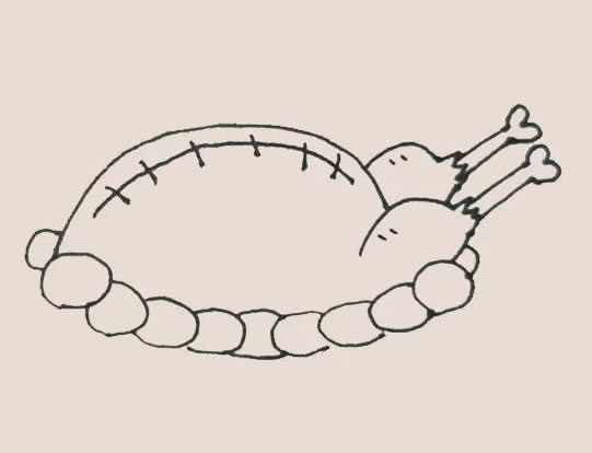 火鸡大餐简笔画步骤 火鸡大餐简笔画步骤