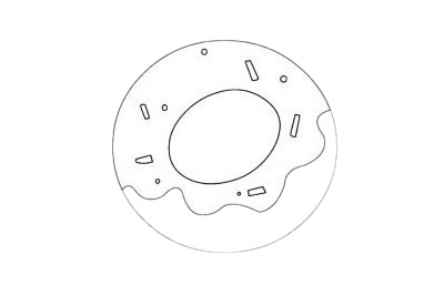 分享几幅甜甜圈简笔画
