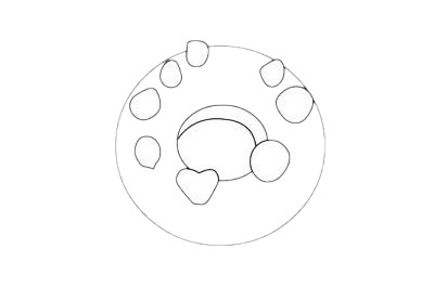 分享几幅甜甜圈简笔画