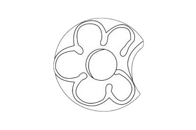 分享几幅甜甜圈简笔画