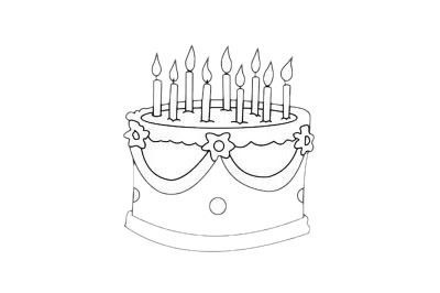 蛋糕简笔画图片大全