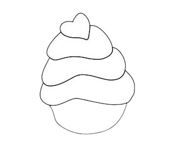 小蛋糕怎么画最简单