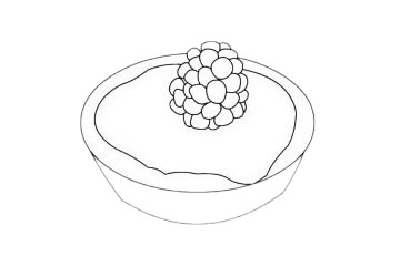 蛋挞简笔画图片大全