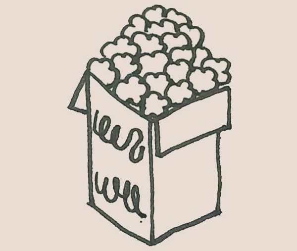 爆米花简笔画教程 爆米花简笔画教程