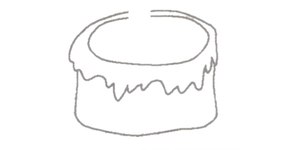 彩色的生日蛋糕简笔画(彩绘生日蛋糕)