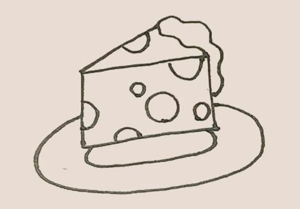 奶酪简笔画的画法 奶酪简笔画的画法