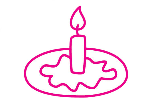 一看就会的生日蛋糕简笔画