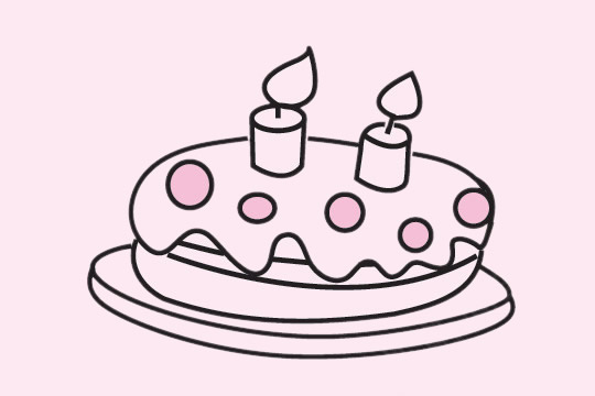 几款不同的生日蛋糕简笔画(生日蛋糕)