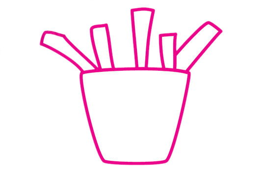 薯条简笔画的简单画法 薯条简笔画的简单画法