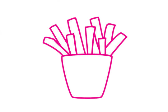 薯条简笔画的简单画法 薯条简笔画的简单画法