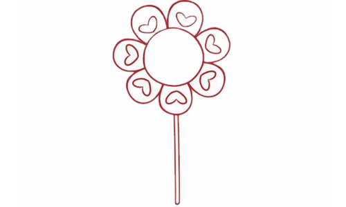 漂亮的棒棒糖儿童简笔画