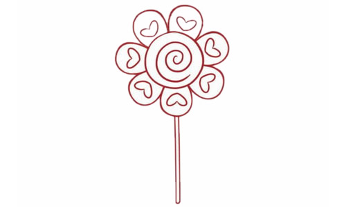 漂亮的棒棒糖儿童简笔画