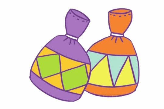 彩色的糖果简笔画