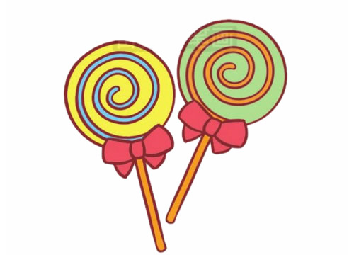 彩色的糖果简笔画