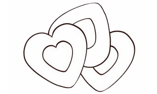 桃心饼干简笔画步骤