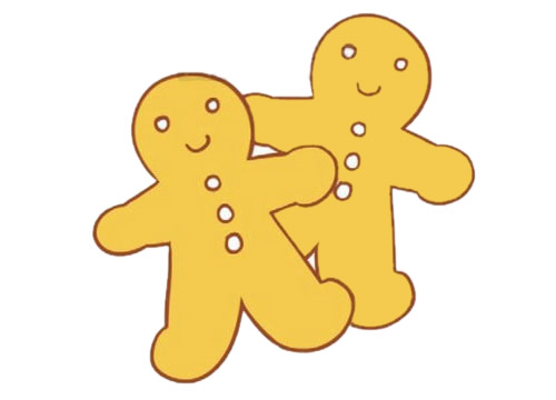 漂亮的彩色饼干简笔画