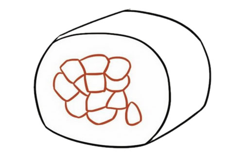 美味的寿司简笔画画法 美味的寿司简笔画画法