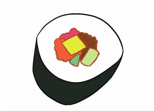 寿司简笔画图片大全