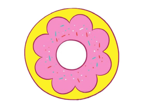 甜甜圈简笔画图片大全