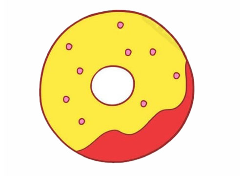 甜甜圈简笔画图片大全