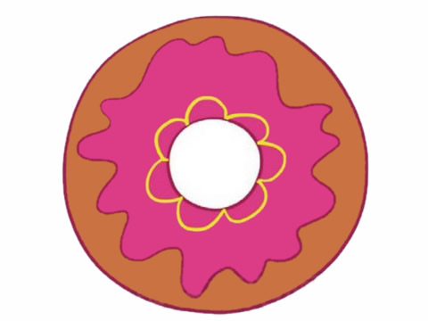 甜甜圈简笔画图片大全