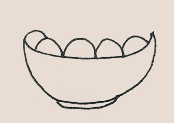 一碗汤圆儿童简笔画教程